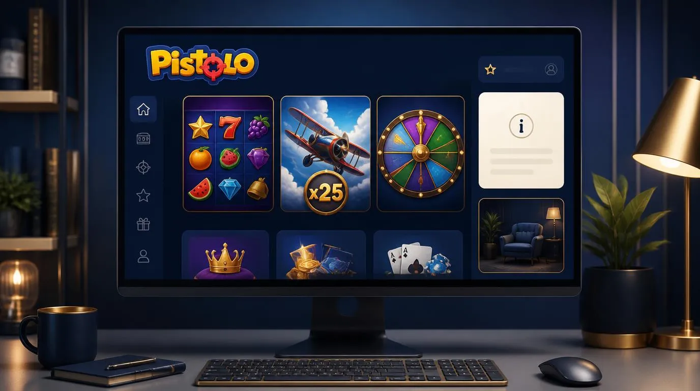 Panel platformy kasynowej z katalogiem automatów, grami crash i czytelną nawigacją